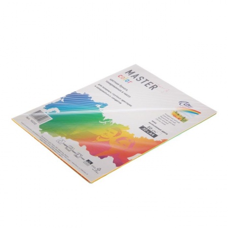 Набор цветной бумаги  А4 80 гр/м2, Master/Color, 50 листов, MIX Pastel (20/23/25/28/30)