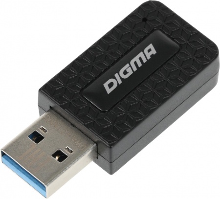 Беспроводной USB-адаптер Digma DWA-AC1300C (1300Мбит/с, AC1300, 2.4ГГц, 5 ГГц, USB 3.0)