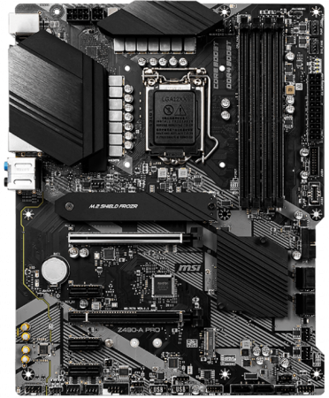 Системная плата MSI Z490-A PRO (S1200, Intel Z490, 4xDDR4-4800МГц, ATX, 2xPCI-Ex16, HDMI)