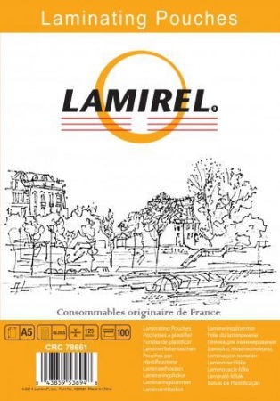 Пленка для ламинирования А5, 154*216мм., 100л., 125мкр. Lamirel (LA-78661)