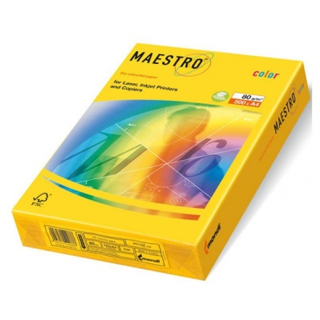 Бумага А4 80 гр/м2, Master/Maestro/Color (ZG34) Lemon Yellow, 500 лист.