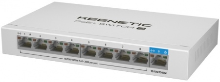Сетевой коммутатор Keenetic KN-4710 (L2) (9 портов 10/100/1000М/бит/с, 8PoE+ 120W) неуправляемый