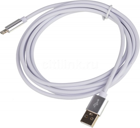 Кабель USB (m)- Lightning (m), 2м белый
