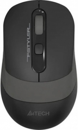 Мышь проводная A4Tech Fstyler FM10S USB 1600dpi, 1.5 м, оптическая, бесшум., черный/серый (4but)