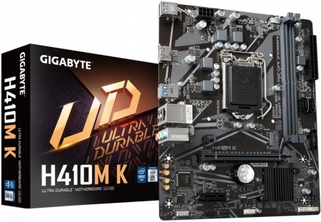 Системная плата Gigabyte H410M K 2.0 (S1200, IQ470, 2xDDR4, mATX, 2*SATA, 1*M.2, 2*USB 3.2, 4*USB 2.0, 1*PCIx16, 1*PCIx1, HDMI)