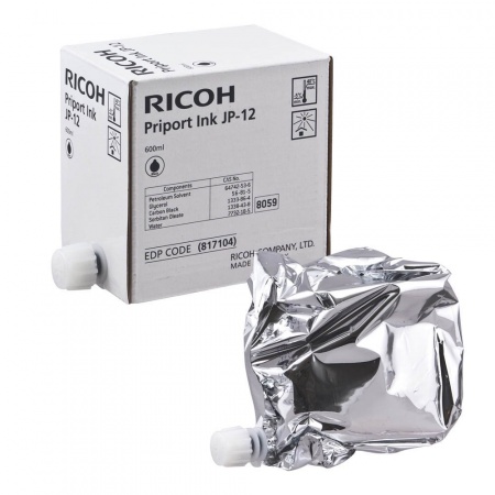 Краска Ricoh Priport JP-12 (CPI-7) для CP 1225/1225В/Ricoh JP-1050/1250 черная,  оригинал, 600мл.