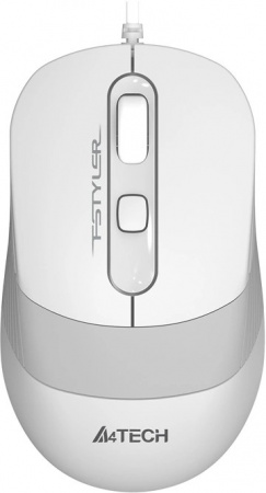 Мышь проводная A4Tech Fstyler FM10 USB 1600dpi, 1.5 м, оптическая, белый/серый (4but)