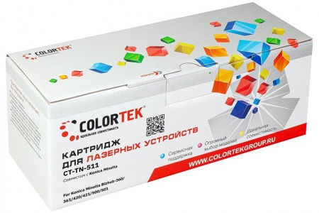 Тонер Minolta bizhub 361/360/421/420/501/500 (Тип TN-511), 32 200 копий, Colortek