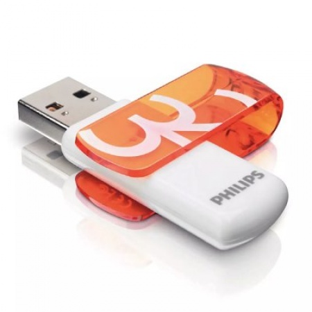 Память Flash Drive 32Gb USB 3.0 Philips VIVID3.0 (FM32FD00B/97) белый/серый