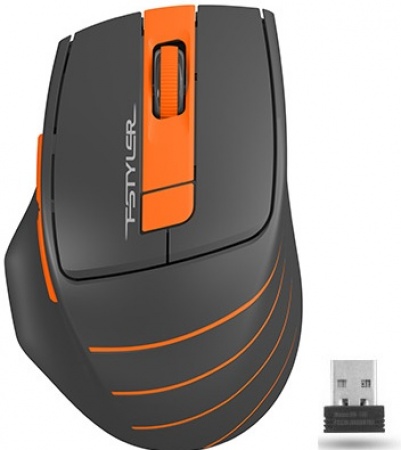 Мышь беспроводная A4Tech Fstyler FG30 USB 2000dpi, оптическая, серый/оранжевый (6but)