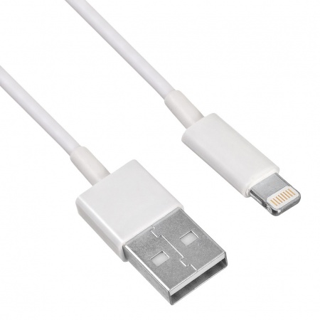 Кабель Buro USB (m)- Lightning (m), 1.2м (USB-IP-1.2W2A) белый