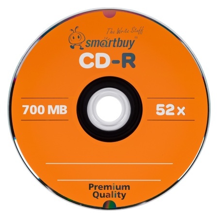 Диск CD-R 700 MB SmartBuy, 52-х, 1 шт., без упаковки