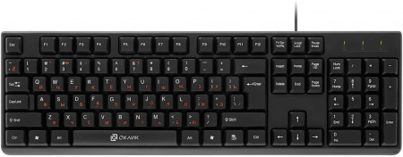 Клавиатура Оклик 100M HW3 USB, 1.6 м, черный