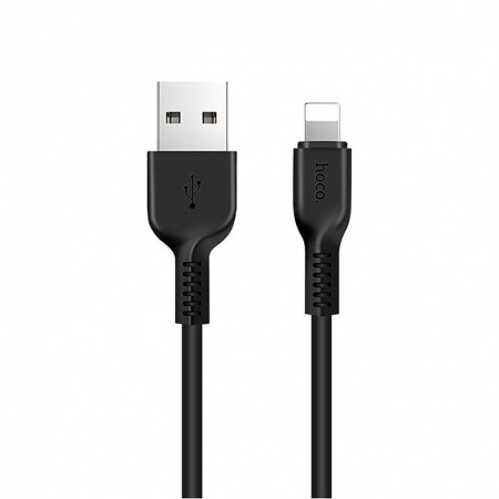 Кабель Lightning(m)8pin-USB2.0, Hoco X13, 1м, 2,4А, черный (6957531061144)