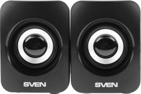 Колонки SVEN 130, 2.0 (2x3Вт) пластик, питание от USB, черный (SV-020224)