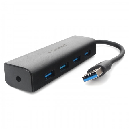 Разветвитель USB-хаб Gembird UHB-C354, 4 порта, USB 3.0, Type-C, с доп питанием, кабель 15см