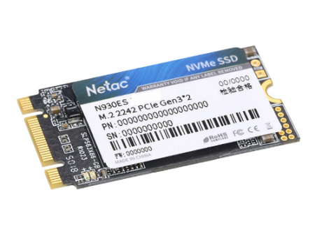 Накопитель SSD 512Gb Netac N930ES(NT01N930ES-512G-E2X)M.2 2242, PCI-E 3x2 NVMe,1650/1500MB/s,3D NAND