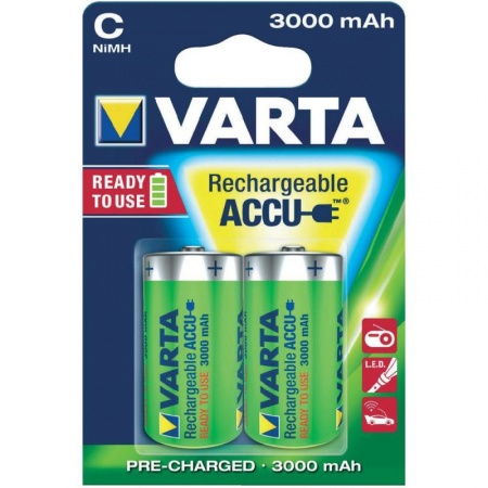 Аккумулятор Varta 56714(HR14/C)/3000mAh, 1.2V, Ni-MH (2 шт. упаковка)
