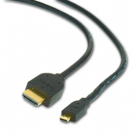 Кабель HDMI-microHDMI Gembird/Cablexpert 3 м, 19M/19M v2.0 черный, поз.разъемы,экран (CC-HDMID-10)
