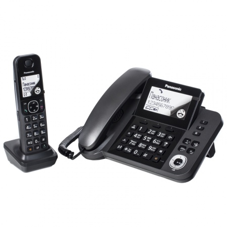 Радиотелефон Panasonic KX-TGF320RUM, голосовой АОН, спикерфон, будильник, автоответчик, резерв. пит