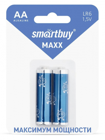Батарейка AA (LR6) SmartBuy MAXX (2шт. упаковка), усиленная