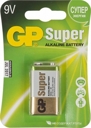 Батарейка крона GP Super Alkaline 1604A (6LR61) (1шт)