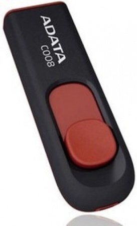 Память Flash Drive 32Gb USB 2.0 A-DATA C008 (AC008-32G-RKD) красный/черный