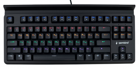 Клавиатура проводная Gembird KB-G520L (87 клавиш, подсветка, кабель 1.8 метра, USB, Black)