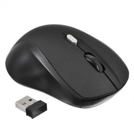 Мышь беспроводная Оклик 415MW USB, 1600 dpi, до 10 м, д/ноутбука, черный