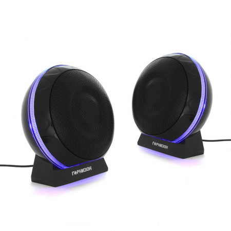 Колонки Гарнизон GSP-150, 2.0 (2x3Вт) питание от USB, черный