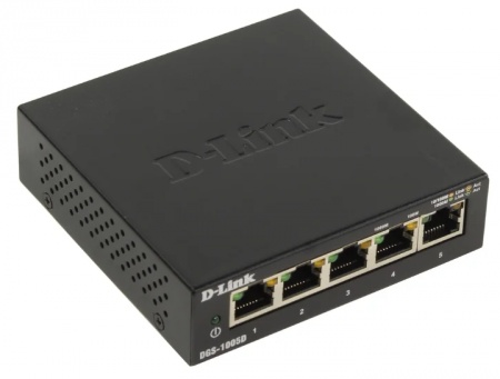 Сетевой коммутатор D-Link DGS-1005D/I3A <5 портов 10/100/1000Мбит/с> неуправляемый