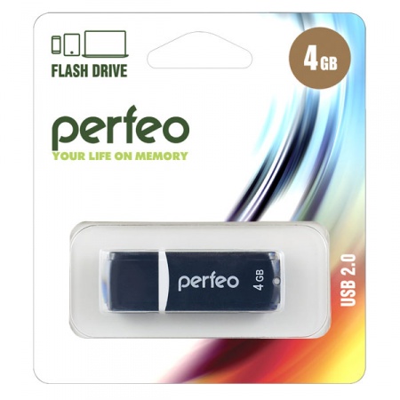 Память Flash Drive 4Gb USB 2.0 Perfeo C02 Black