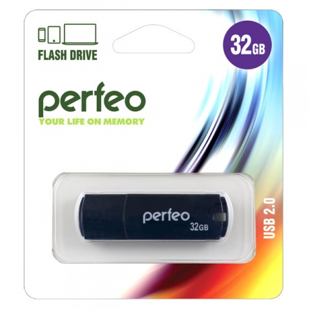 Память Flash Drive 32Gb USB 2.0 Perfeo C05 Black