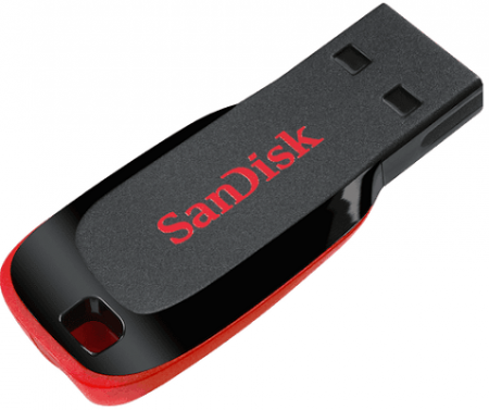 Память Flash Drive 32Gb USB 2.0 SanDisk Cruzer Bladet <SDCZ50-032G-B35>, черный/красный