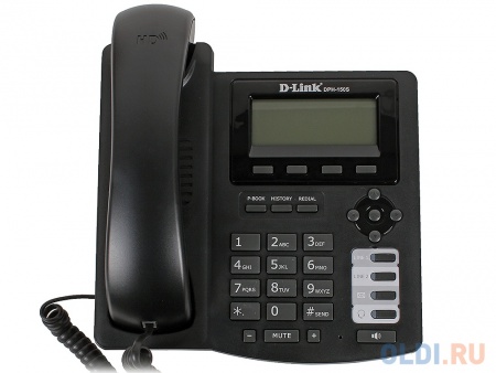 Телефон SIP D-Link DPH-150S/F5B (VoIP Phone, 1 10/100Base-TX WAN port and 1 10/100Base-TX LAN port.Call Control Protocol SIP, Russian menu, 4 independent SIP line with backup proxy server, P2P connections, 802.1)