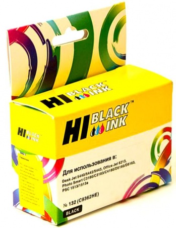 Картридж HP C9362HE, DJ 5443/Photosmart 2573/PSC 1513/1513s Black,(№132) 5 мл., совместимый, Hi-Black