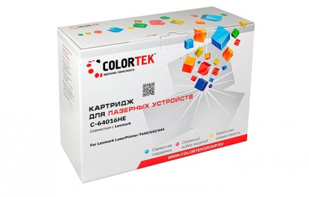 Картридж Lexmark 64016HE, T640/642/644, 21 000 стр.,совместимый ,Colortek
