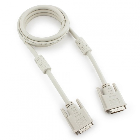Кабель DVI-D dual link Cablexpert 1.8м 25M/25M,экран, феррит.кольца [CC-DVI2-6C]