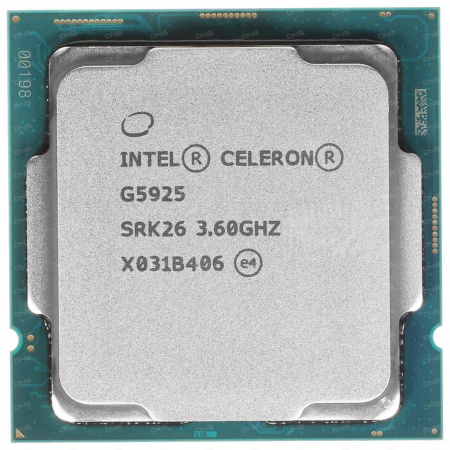 Процессор Intel Celeron G5925 Comet Lake (2x3.6GHz, 4MB, UHD Graphics 610, 58Вт, LGA1200) OEM