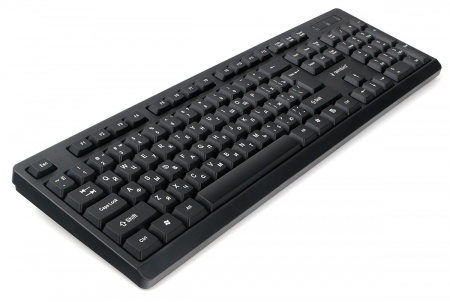 Клавиатура проводная Gembird KB-8355U-BL <104 клавиши, кабель 1.85 метра, USB, Black,лазерная гравировка символов>