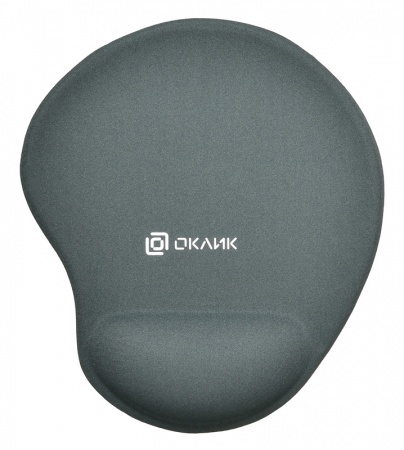 Коврик для мыши Oklick OK-RG0550-GR, 220x195x20мм, серый, ткань+резина