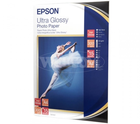Бумага А4  Epson (C13S041927) Ultra Glossy Photo Paper 15 листов, 300г/м2