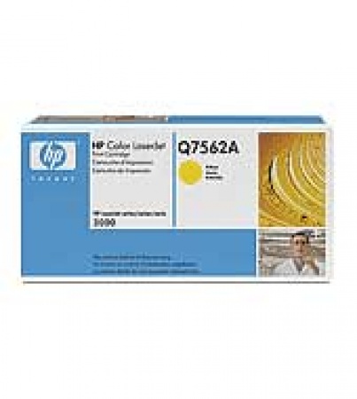 Картридж HP Q7562A, CLJ 2700/3000 Yellow, оригинал 3500 стр.