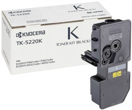 Тонер-картридж Kyocera ECOSYS  P5021cdn/cdw, M5521cdn/cdw (TK-5220K) 1200 копий, черный,оригинал