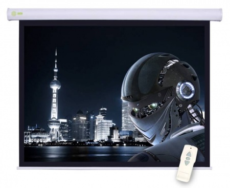 Экран Cactus Motoscreen CS-PSM-124x221, 16:9,124.5x221см, настенно-потолочный рулонный с электроприводом