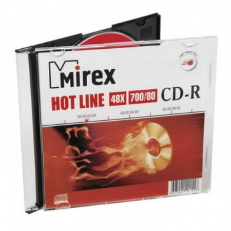 Диск CD-R 700 MB Mirex HotLine Slim Case, 48-х