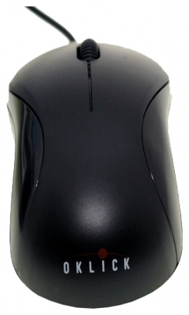 Мышь проводная Оклик 115SR USB, 1000 dpi, 0.71м, д/ноутбука, черный