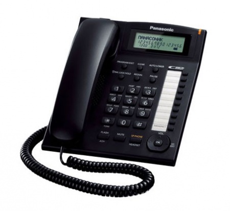 Телефон Panasonic KX-TS2388 RUB, АОН, спикерфон, индикатор вызова, возможность установки на стене