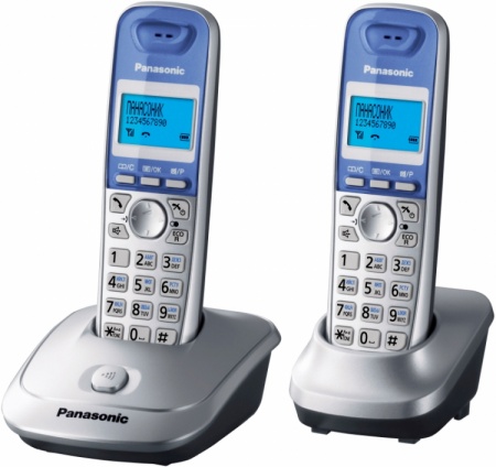Радиотелефон Panasonic KX-TG2512 RUS, АОН, спикерфон, эко режим, время/дата, дополнительная трубка