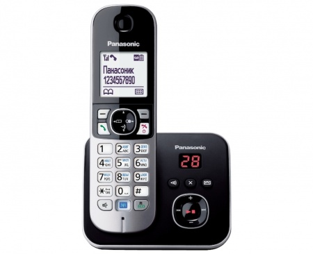 Радиотелефон Panasonic KX-TG6821 RUM, голосовой АОН, спикерфон, будильник, ночной режим, резервное питание